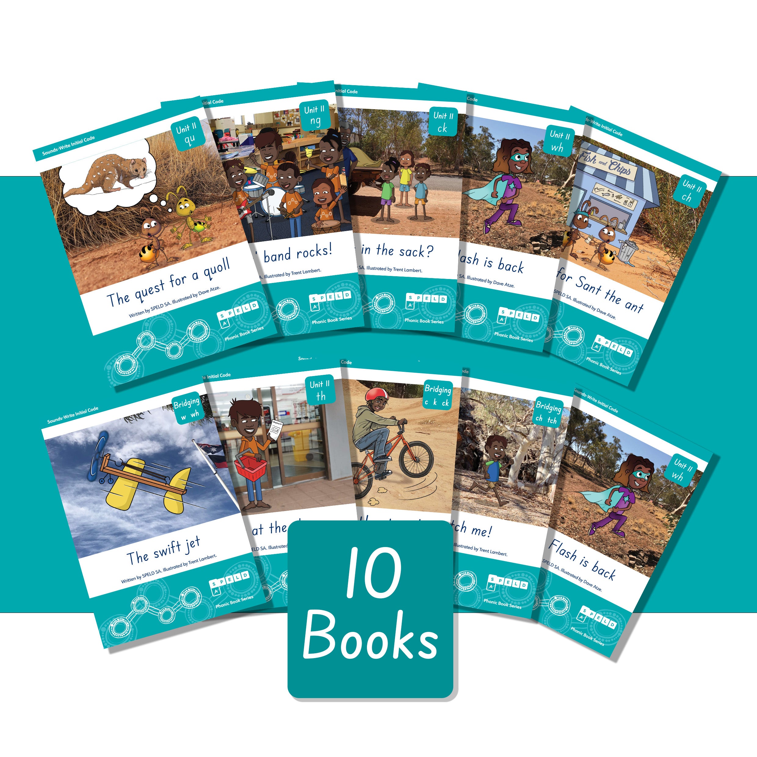 SPELD SA Phonic Books with Sounds-Write Initial Code Set 2 (Unit 11 and Bridging Unit)