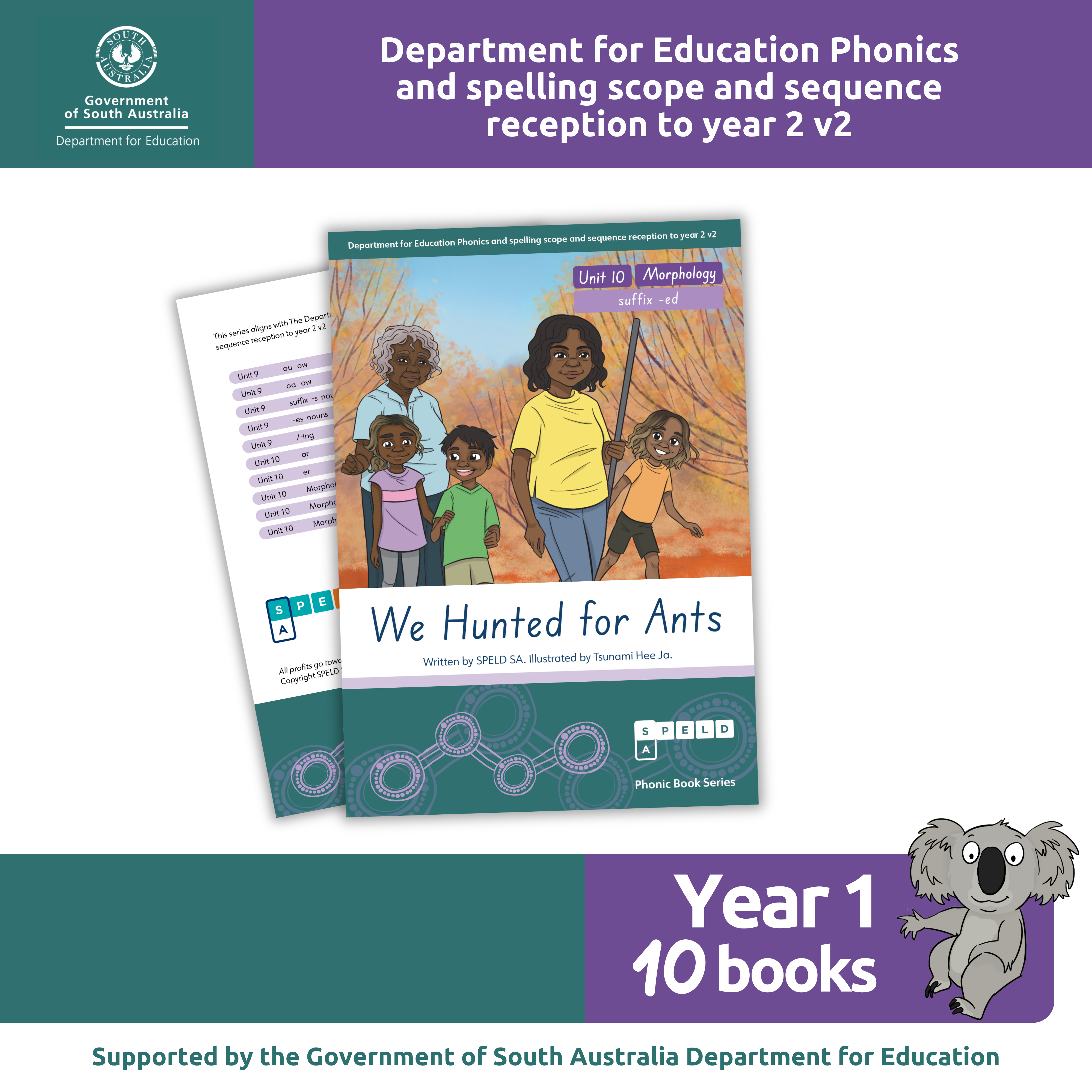 Department for Education Phonics and Spelling Scope and Sequence Decodable Books: Year 1 (10 Titles)