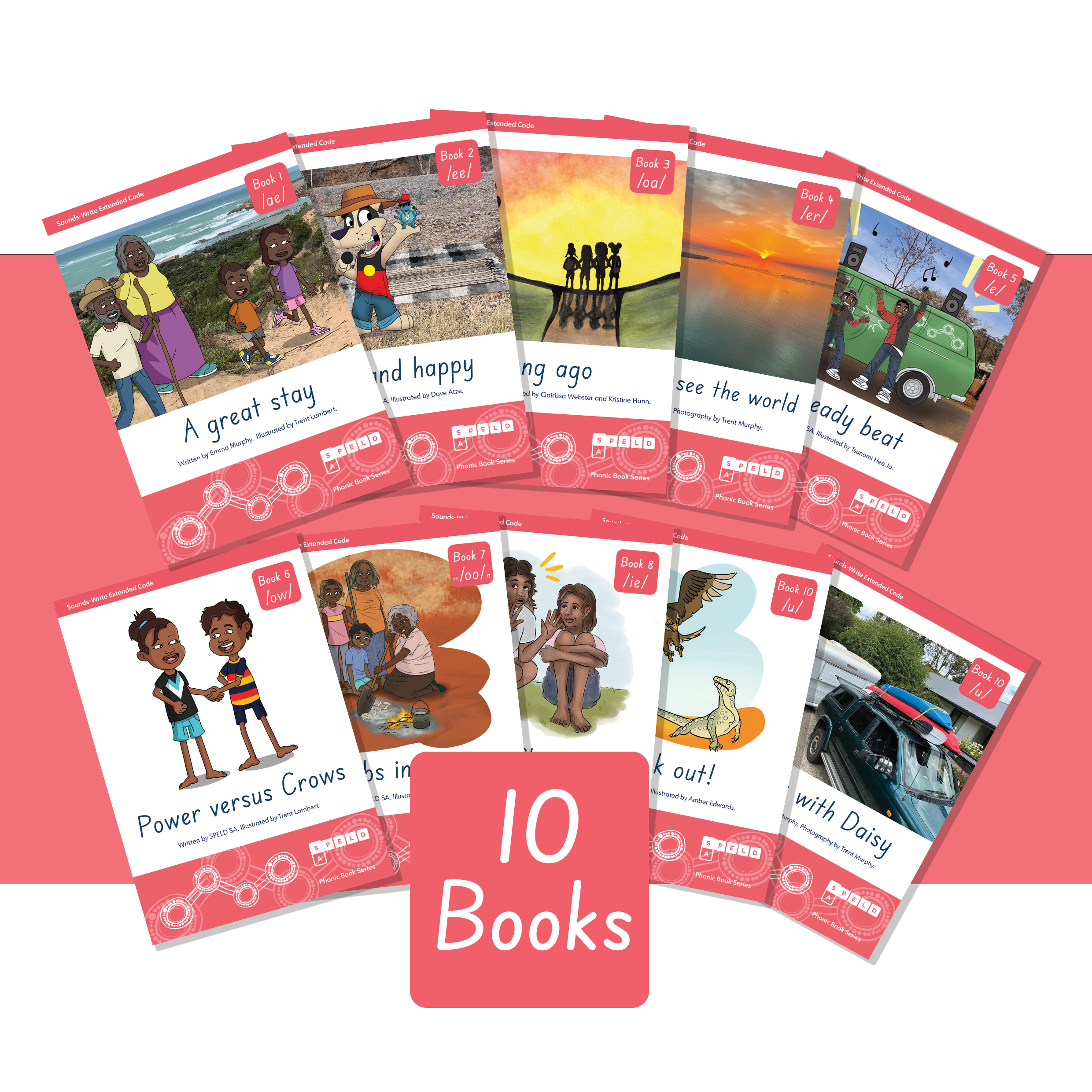 SPELD SA Phonic Books Extended Code (Units 1-10) Set 2