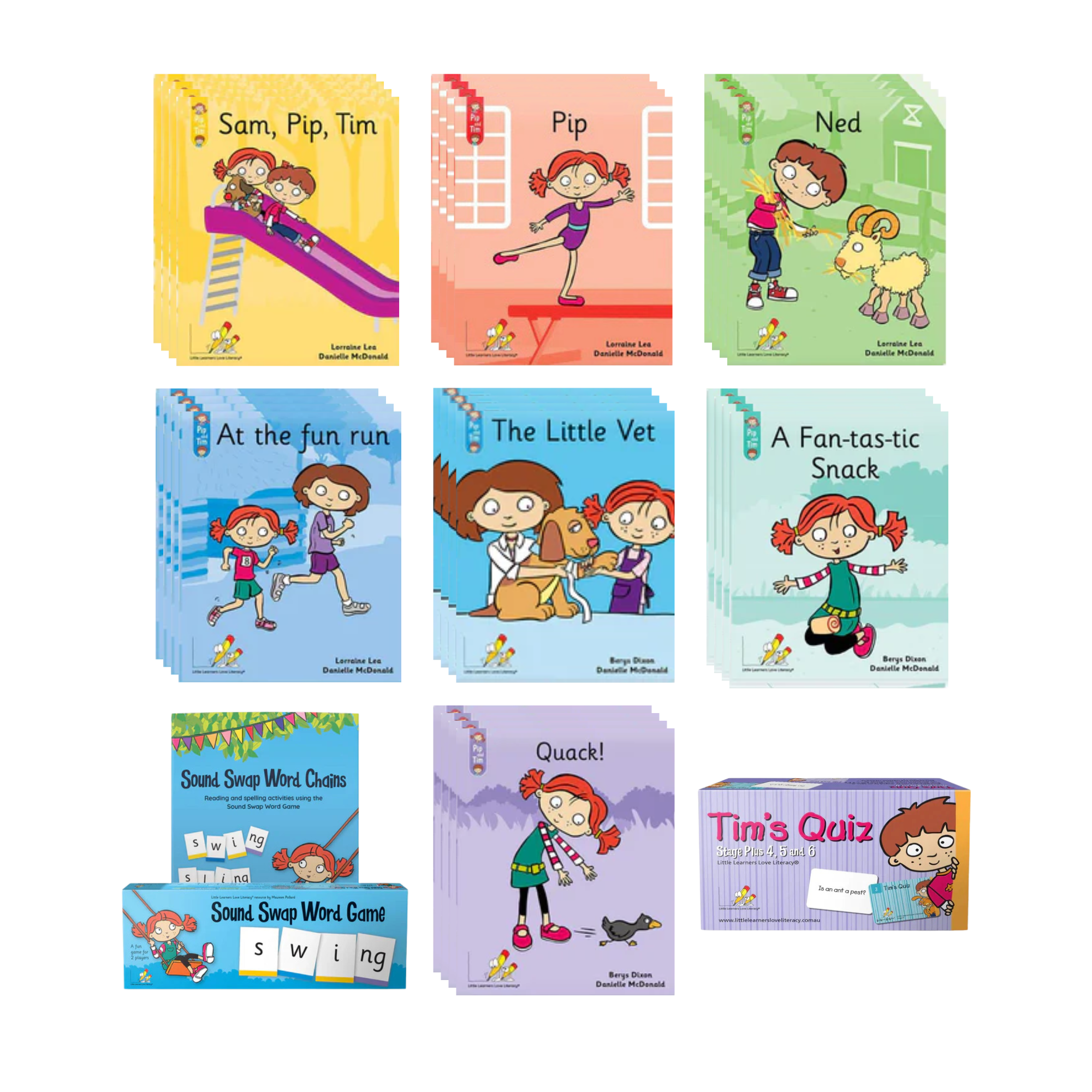 Little Learners Love Literacy: Pip and Tim Stages 1-6 Classroom Bundle