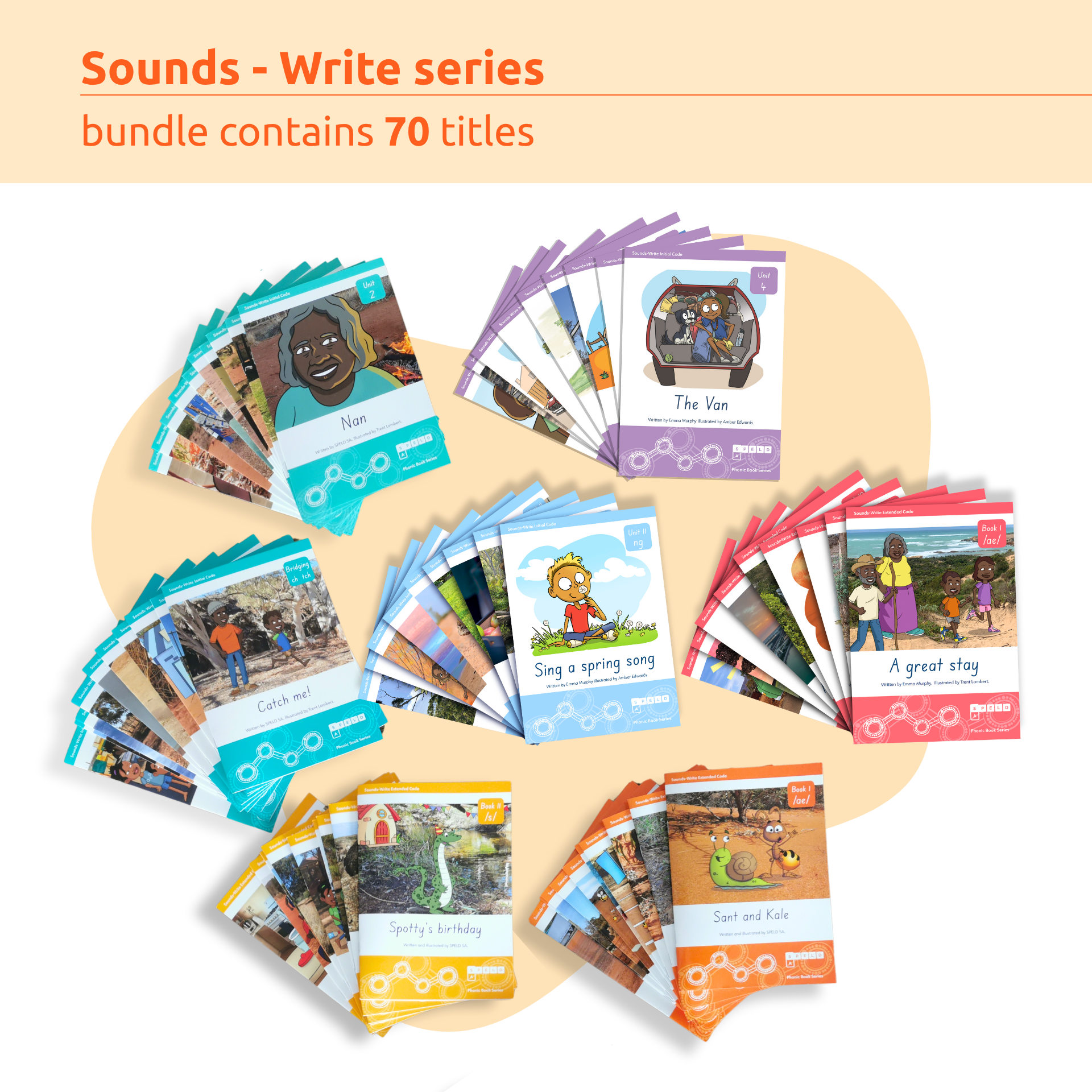Bundle SPELD SA Phonic Books Complete Kit (70 Titles)