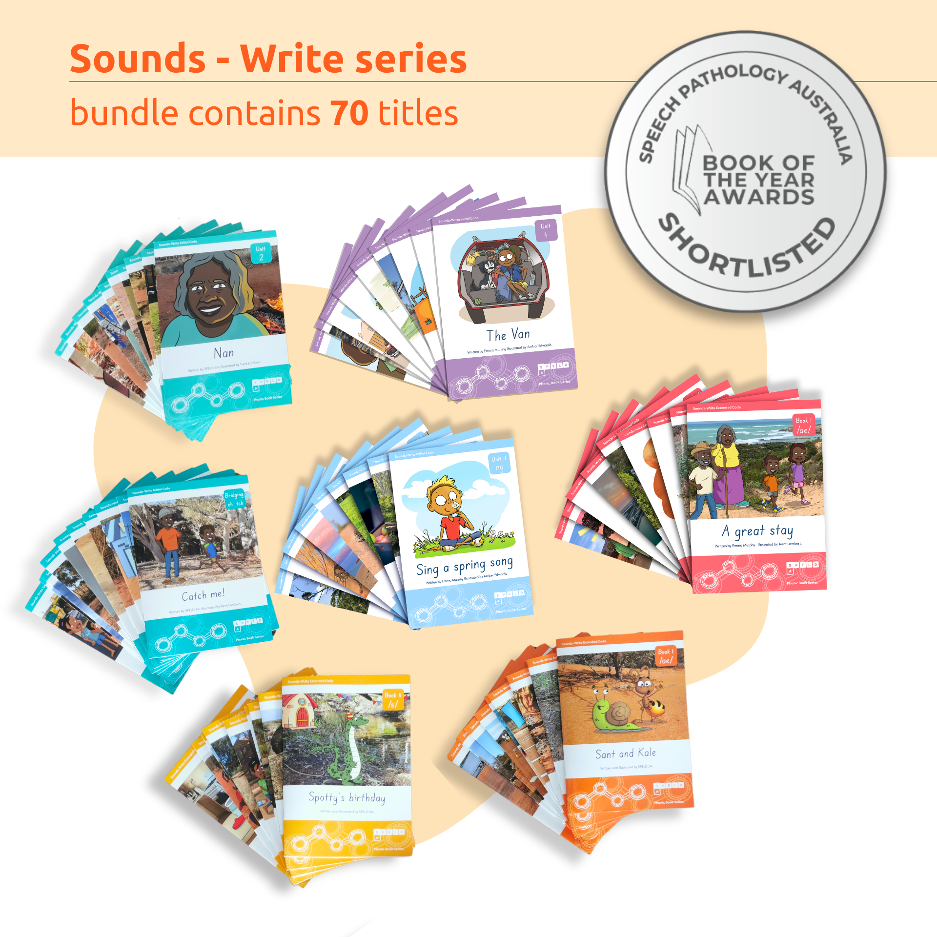 Bundle SPELD SA Phonic Books Complete Kit (70 Titles)