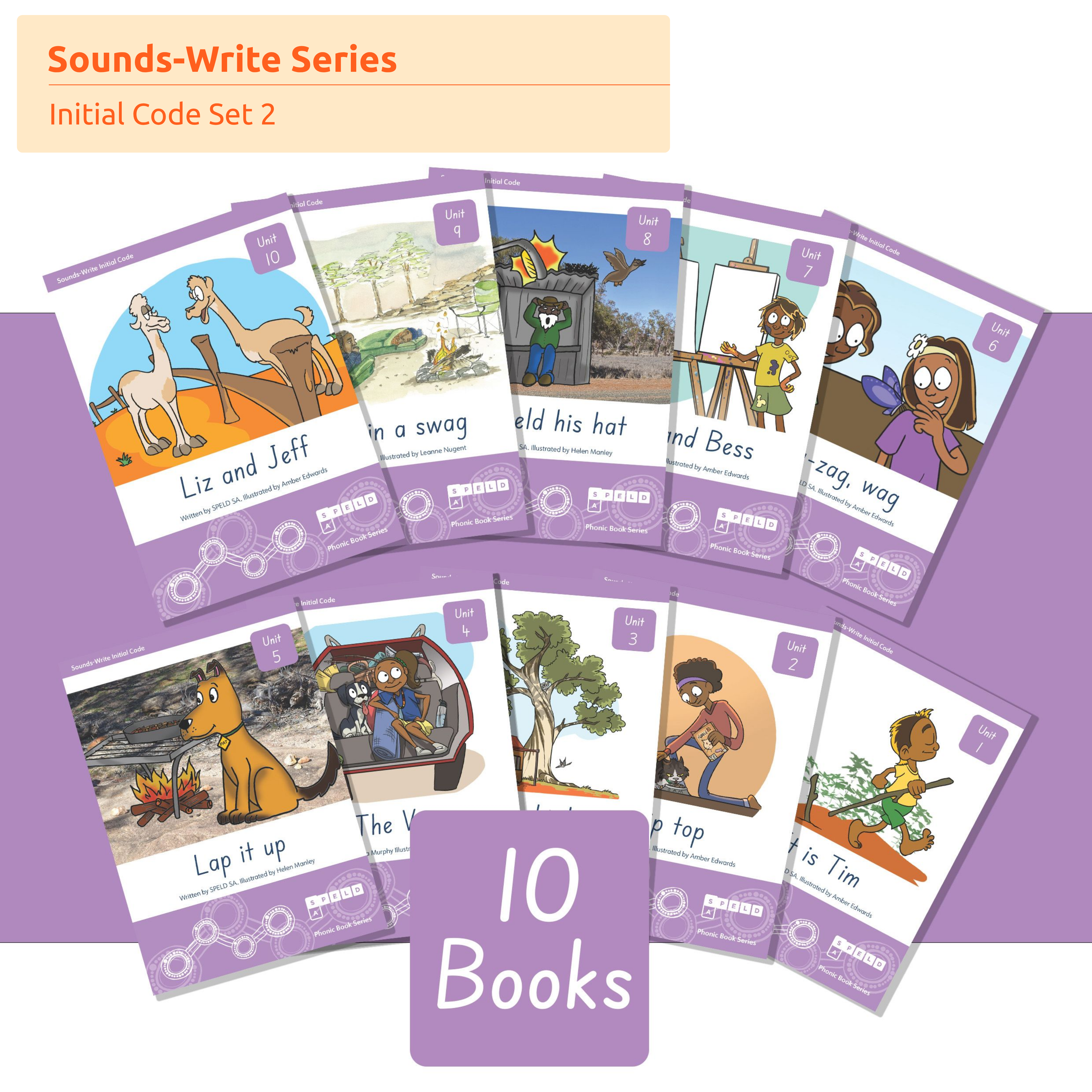 SPELD SA Phonic Books Initial Code (Units 1-10) Set 2