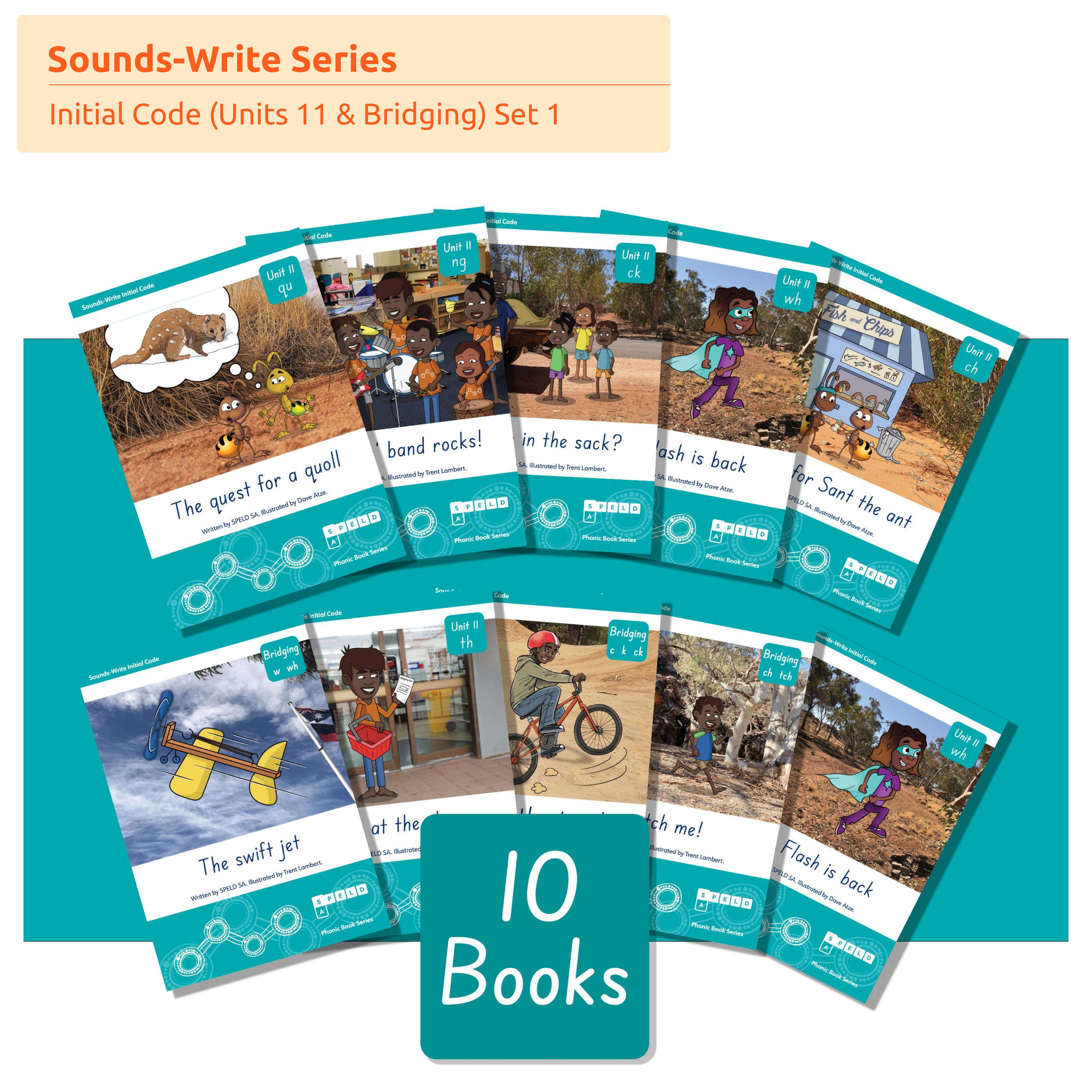 SPELD SA Phonic Books Initial Code (Units 11 & Bridging) Set 1