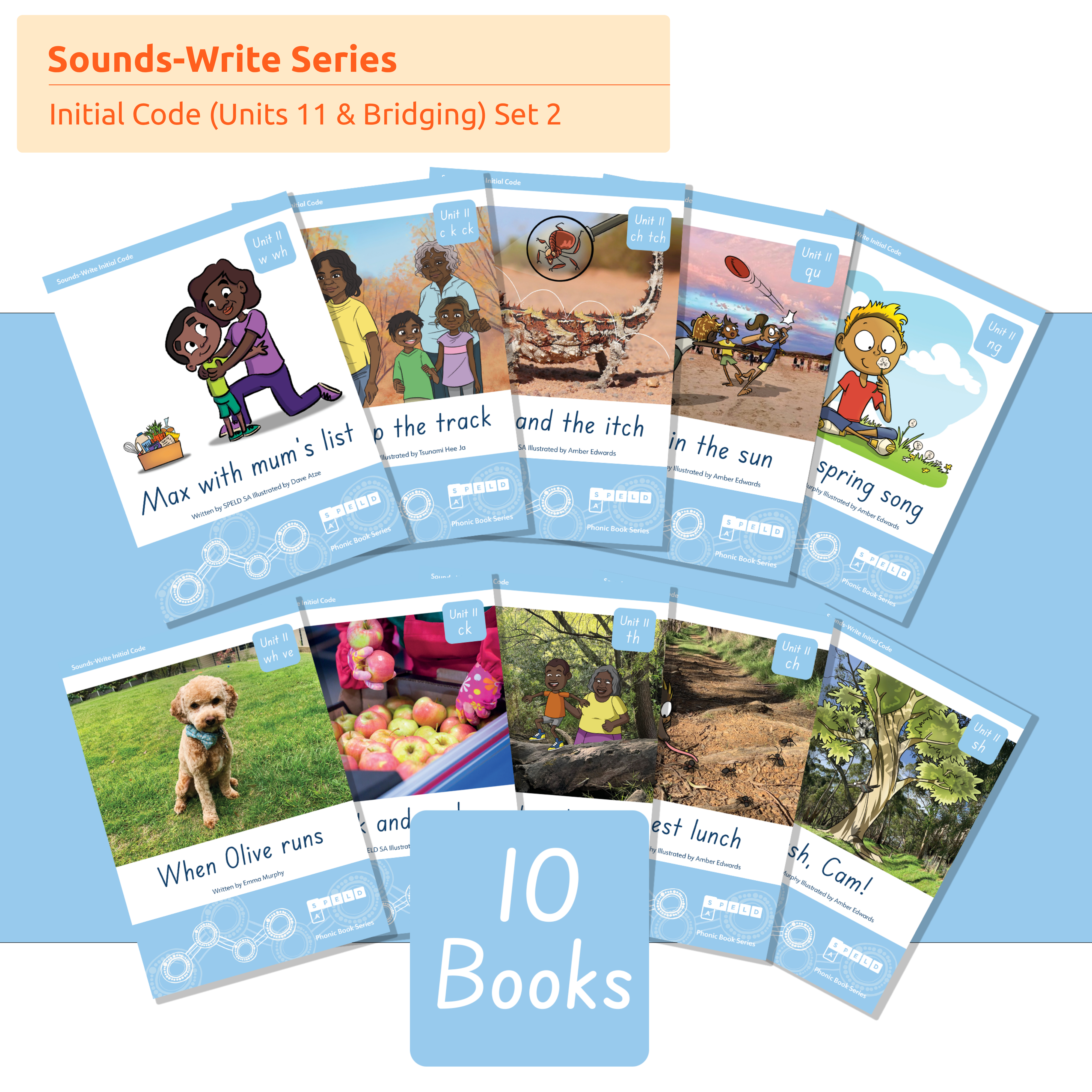 SPELD SA Phonic Books Initial Code (Units 11 & Bridging) Set 2