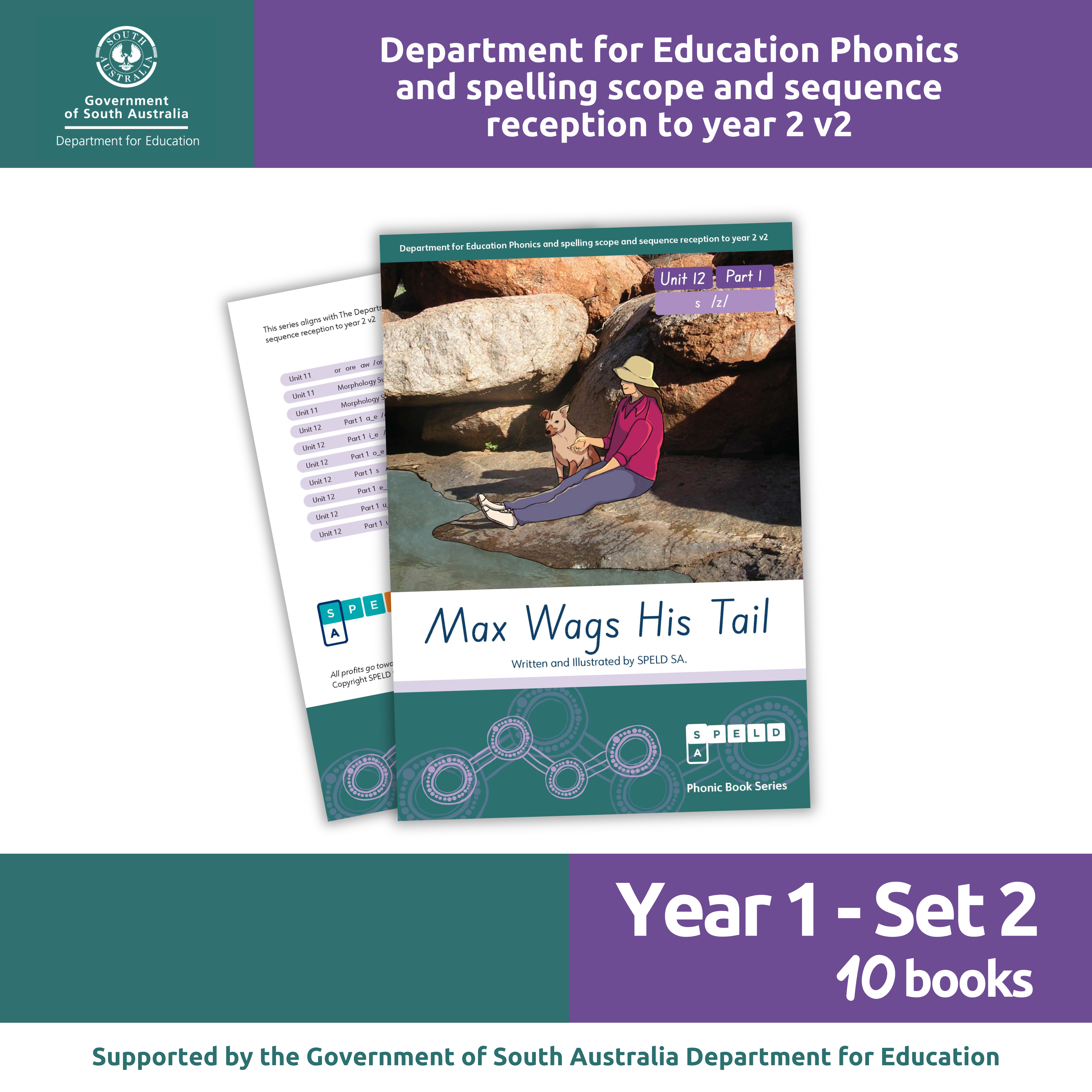 Department for Education Phonics and Spelling Scope and Sequence Decodable Books: Year 1 Set 2 (10 Titles)