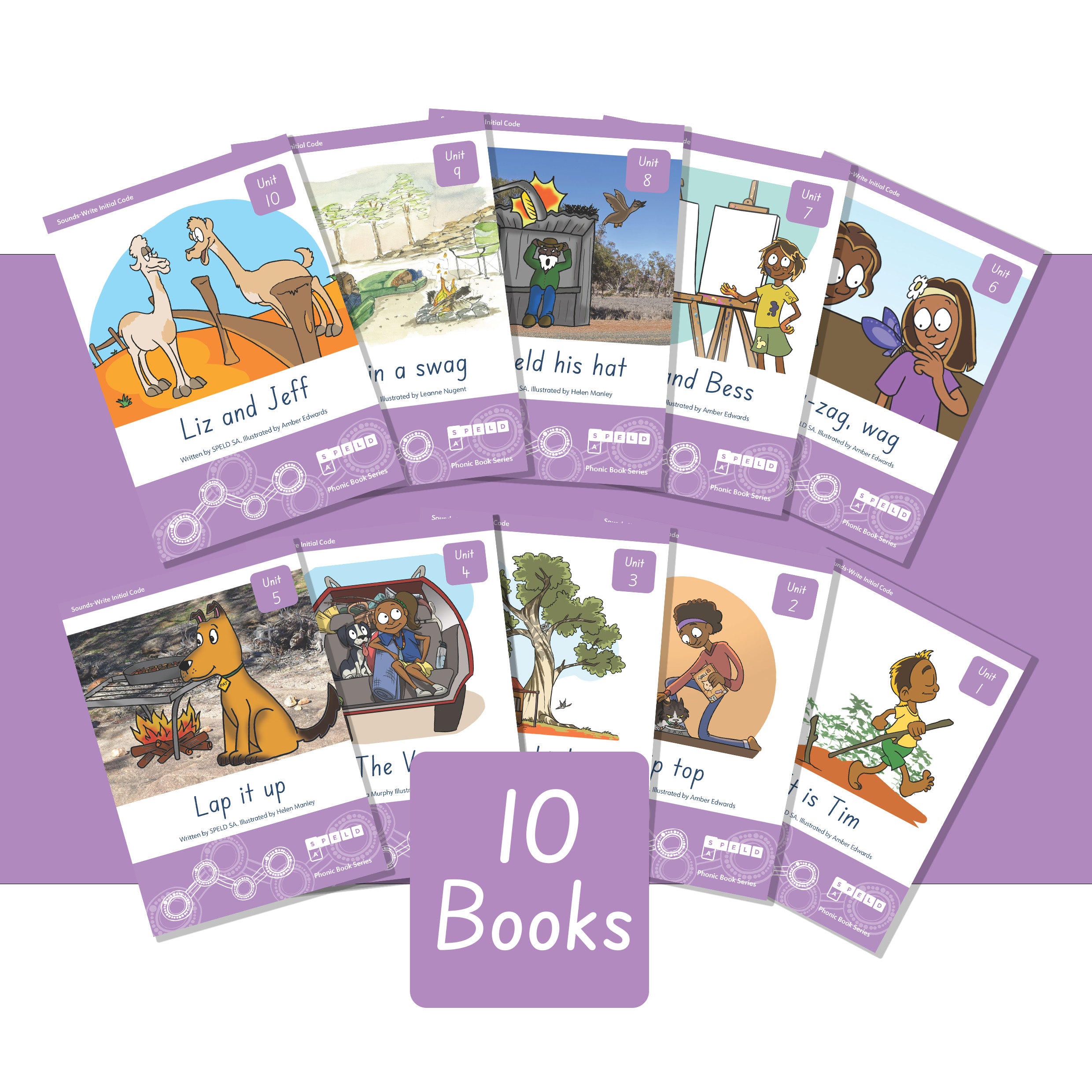 SPELD SA Phonic Books Initial Code (Units 1-10) Set 2