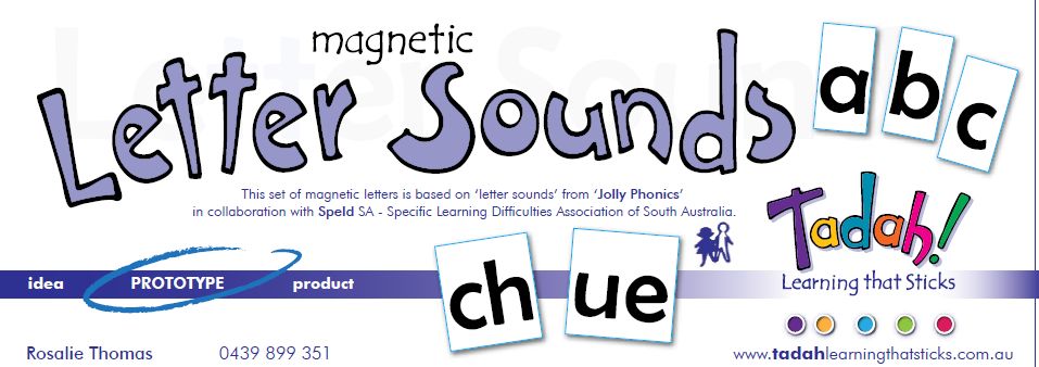 Tadah Magnetic Letter Sounds (based on the Jolly Phonics program)
